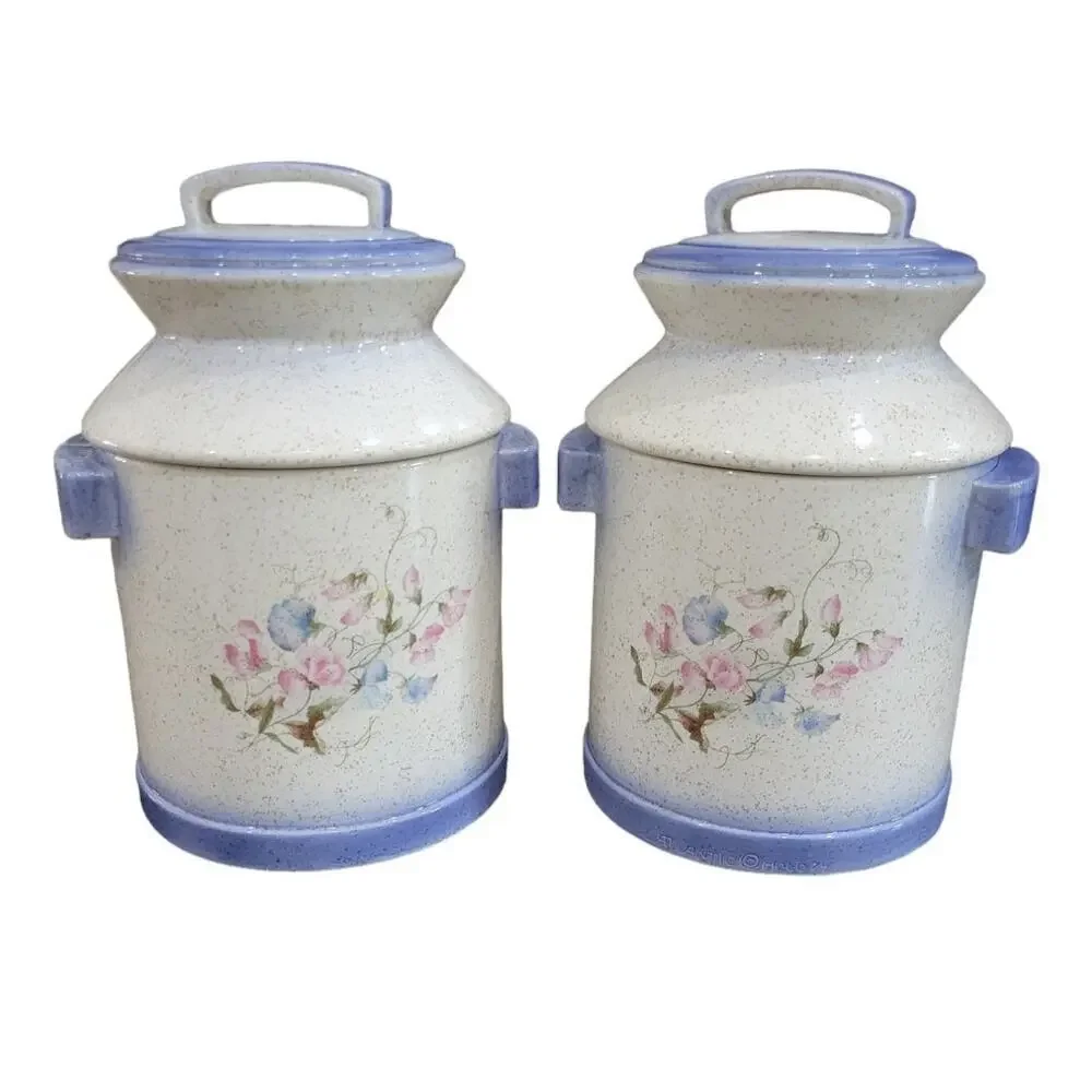 VTG Atlantic Mold‎ 74' Farmhouse MCM Milk Jug Kitchen Canister Cookie Jar Rare